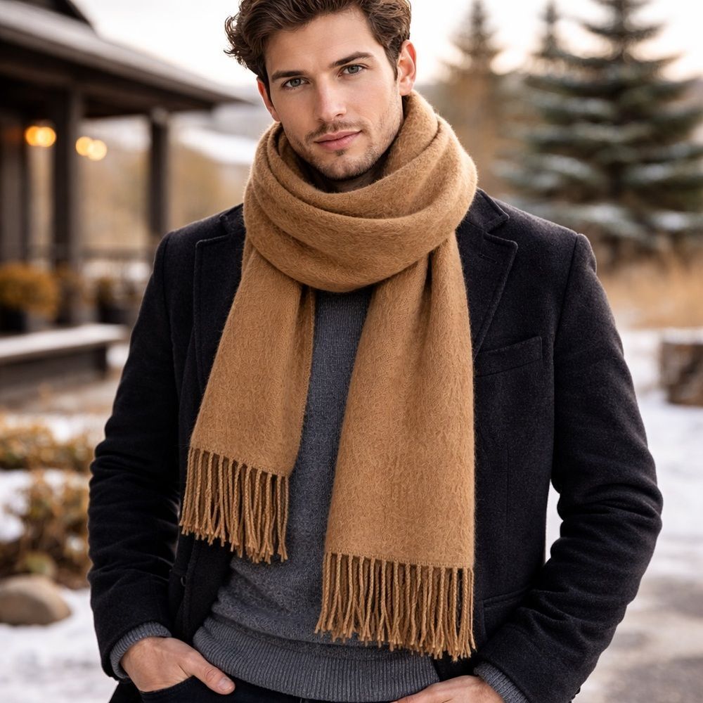 Alpaca Camargo Scarf – Luxuriously Soft Camel Alpaca Blend
